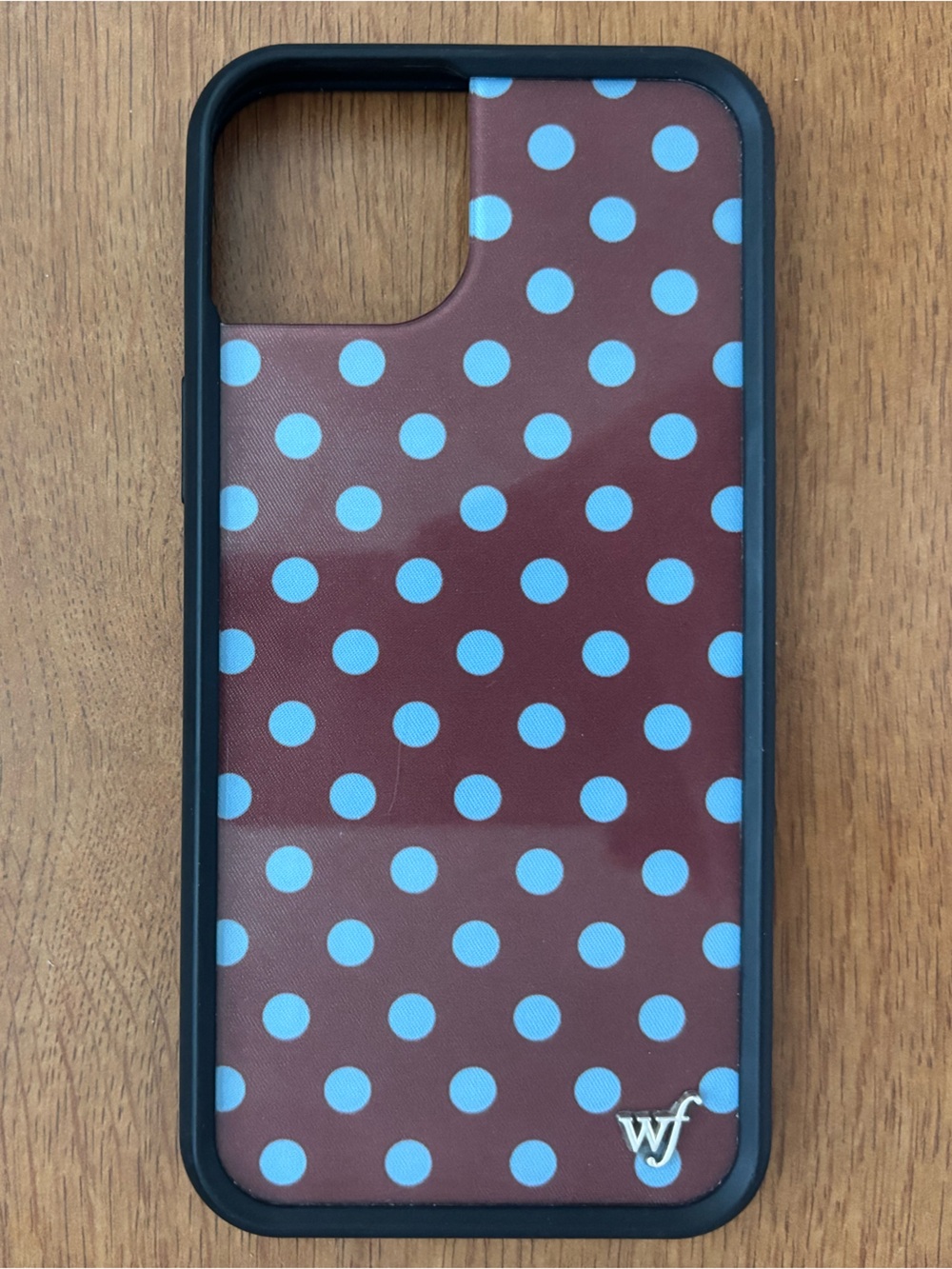 Wildflower Cases polka dot brown and blue iPhone 15 Plus case